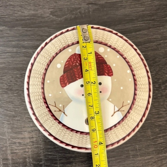 ST. NICHOLAS SQUARE ROUND CERAMIC COASTERS "WARM WISHES"‎ SET OF 4 - Picture 7 of 7